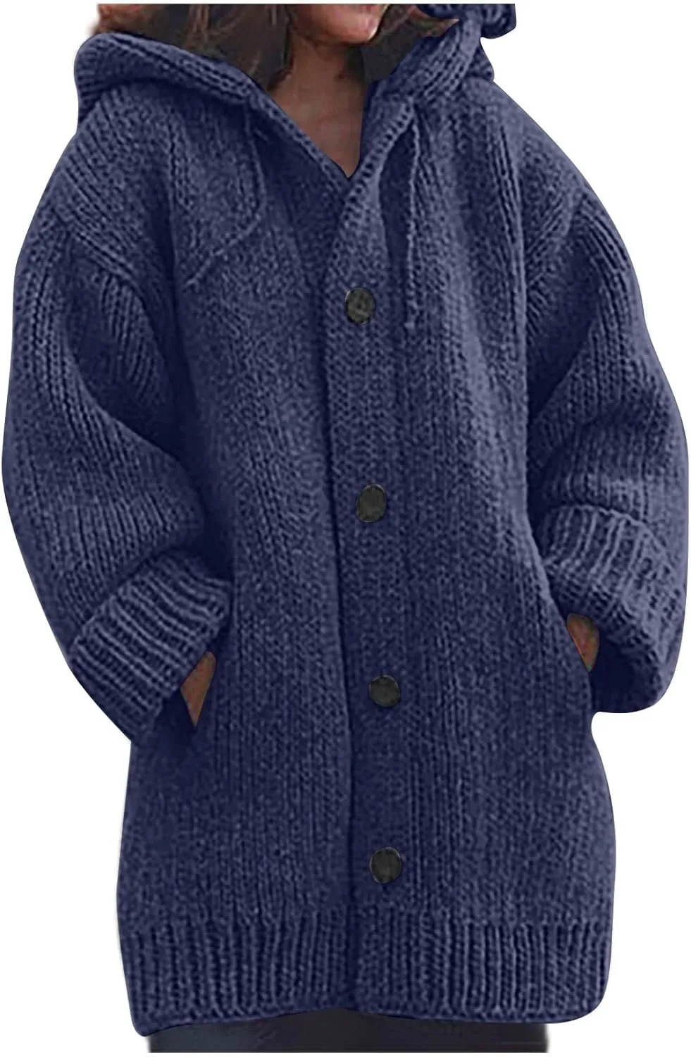 ChicCrate Women's Knit Open Front Cardigan Sweaters 2025 Fall Winter Clothes Long Sleeve Solid Color Jackets Trendy Outwear