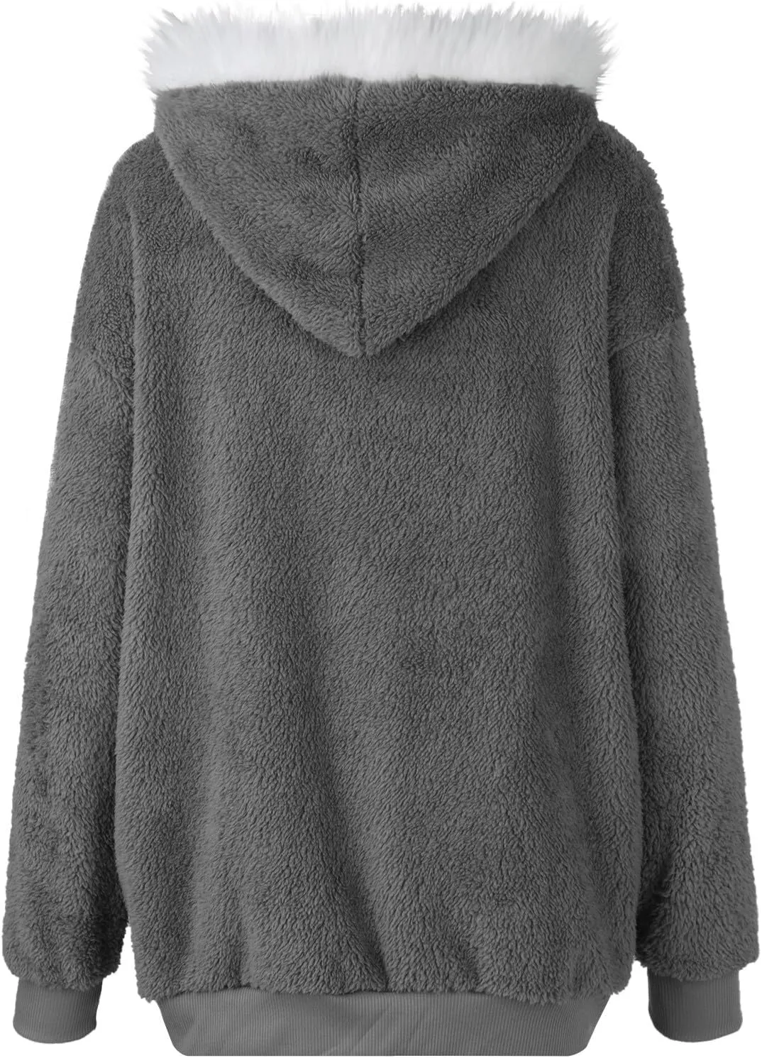 ChicCrate Womens Winter Coats Sherpa Lined Fleece Jacket Cute Zip Up Hoodie Long Sleeve Plus Size Tops Warm Jackets Outerwear