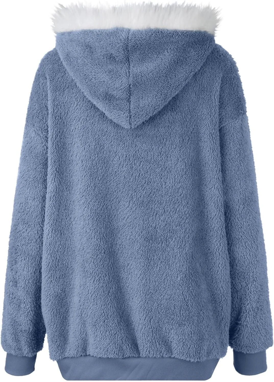 ChicCrate Womens Winter Coats Sherpa Lined Fleece Jacket Cute Zip Up Hoodie Long Sleeve Plus Size Tops Warm Jackets Outerwear