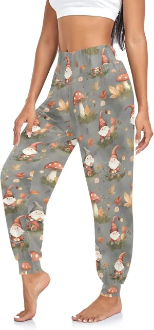 CHIFIGNO Women's Harem Pants Athletic Pants Harem Pants Women High Waist Yoga Pants
