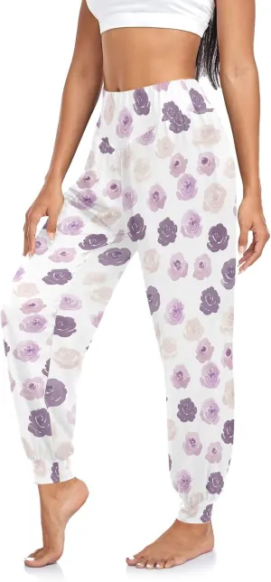 CHIFIGNO Women's Harem Pants Athletic Pants Harem Pants Women High Waist Yoga Pants