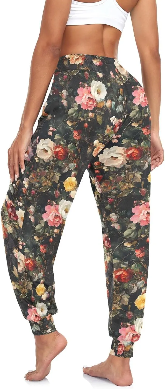CHIFIGNO Yoga Pants for Women Harem Pants Sport Workout Pants Lightweight Lounge Pants