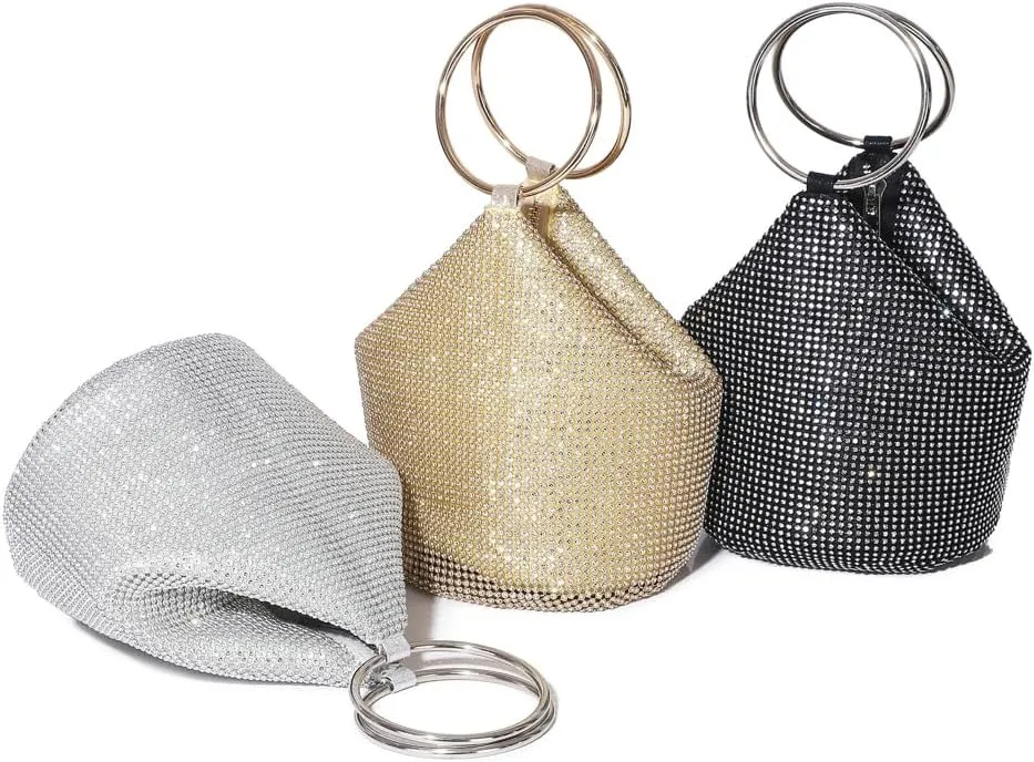 Clutch Purses for Women Rhinestone Evening Bag Handbags Sparkly Evening Clutch Top Handle Bags for Party Prom Wedding