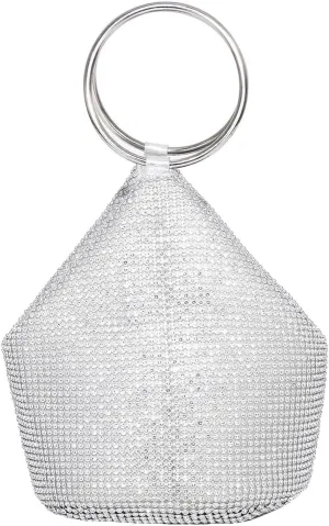 Clutch Purses for Women Rhinestone Evening Bag Handbags Sparkly Evening Clutch Top Handle Bags for Party Prom Wedding