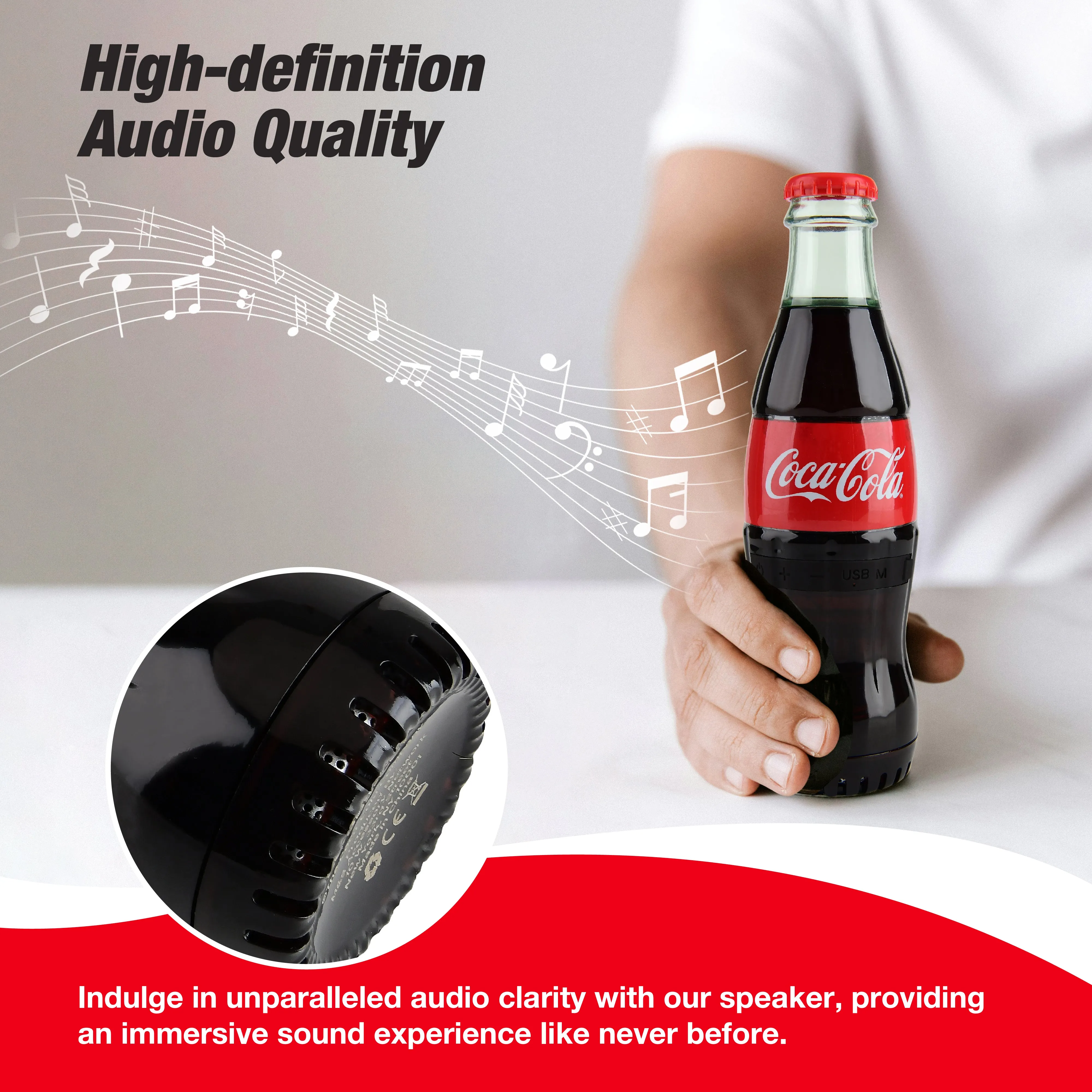 Coca-Cola/Diet Coke Bottle Shape Bluetooth Speaker With Bluetooth 5.0 Technology, AUX Port, Loud and Bass Sound, Portable Wireless, Long Playtime, TWS Pairing For Outdoor & Indoor Activities | Portable Speaker