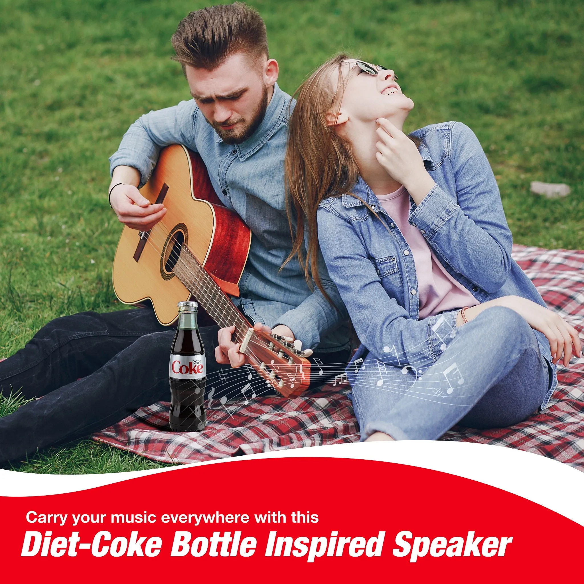Coca-Cola/Diet Coke Bottle Shape Bluetooth Speaker With Bluetooth 5.0 Technology, AUX Port, Loud and Bass Sound, Portable Wireless, Long Playtime, TWS Pairing For Outdoor & Indoor Activities | Portable Speaker
