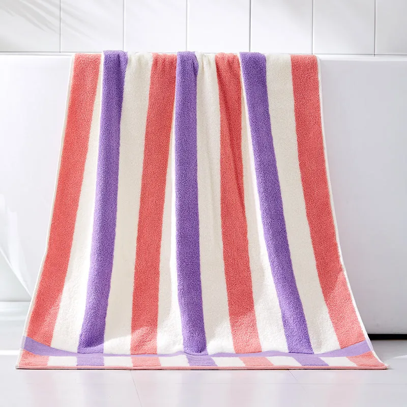 Colorful Striped Cotton Bath Towel, HG0059