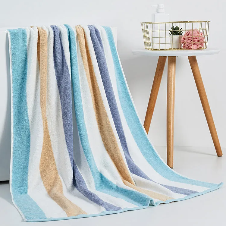 Colorful Striped Cotton Bath Towel, HG0059