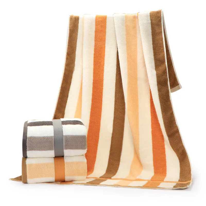 Colorful Striped Cotton Bath Towel, HG0059