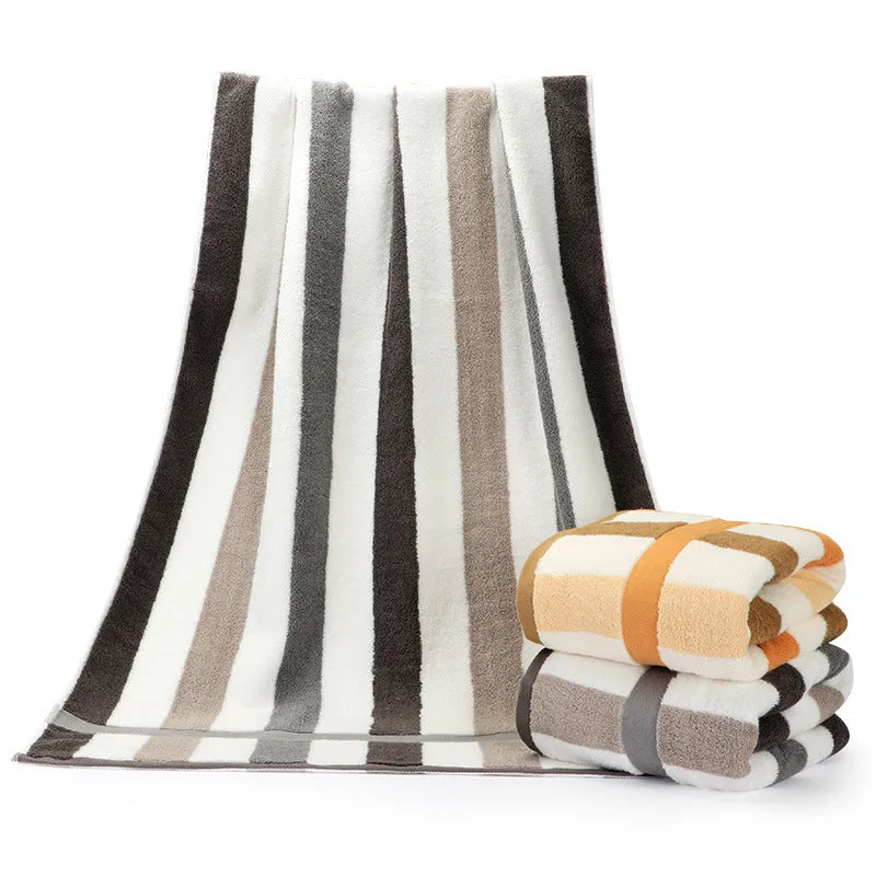 Colorful Striped Cotton Bath Towel, HG0059