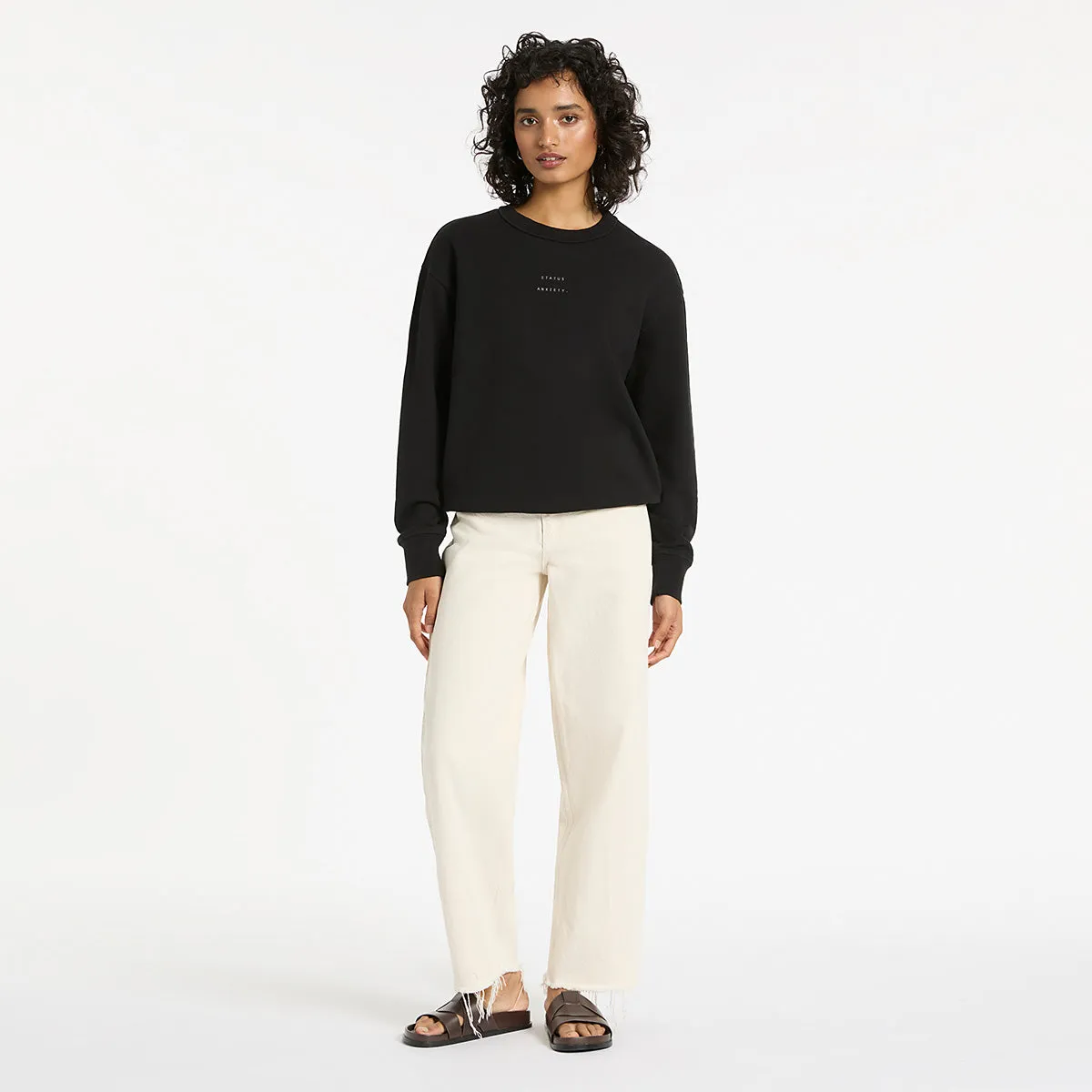 Could Be Nice Logo - Women's Classic Crew / Soft Black