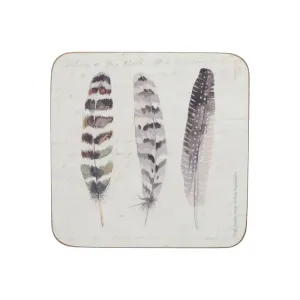 Creative Tops Feathers Pack Of 6 Premium Coasters/Placemats