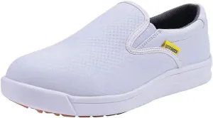 DDTX Slip Oil Resistant Slip-on Mens Work Shoes Black/White