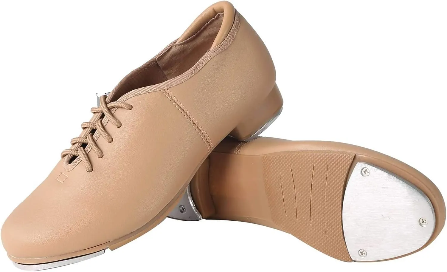Dynadans Manmade Leather Lace Up Tap Shoe Dance Shoes for Women and Men's Dance Shoes