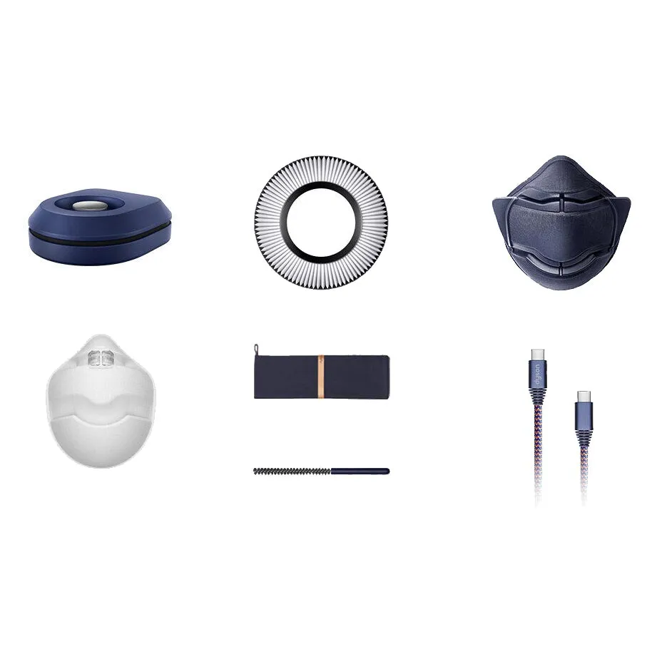Dyson Zone Wireless Headphones with Air Purifier, Blue/Silver