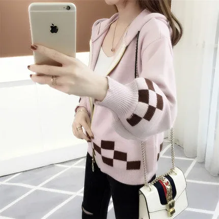 embroidered knitted jacket, Korean