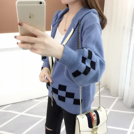 embroidered knitted jacket, Korean