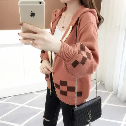embroidered knitted jacket, Korean