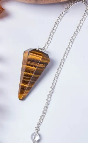Faceted Pendulum | Tiger's Eye