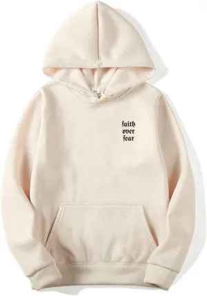 FAITH OVER FEAR Hoodie, Unisex Christian Sweaters