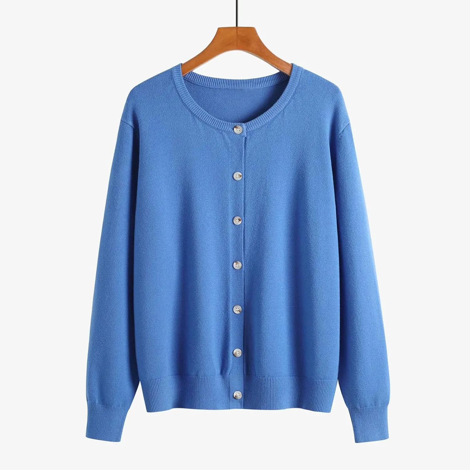 Fall Sweaters for Women Button Down Crew Neck Pullover Cardigan Long Sleeve Casual Outwear Coats 2024 Fall Winter