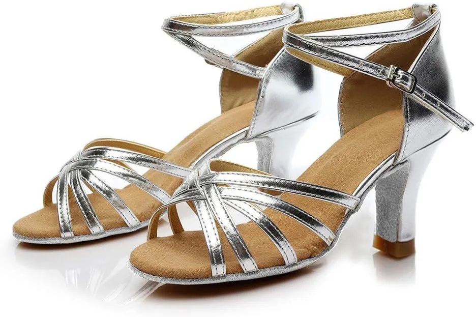 Fashion Latin Dancing Shoes Women Ballroom Dance Sandals Prom Women's Sandals Colorful Sandals for Women Wedge