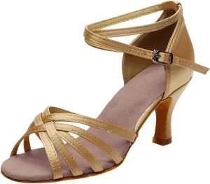 Fashion Latin Dancing Shoes Women Ballroom Dance Sandals Prom Women's Sandals Colorful Sandals for Women Wedge