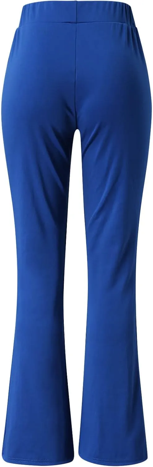 Flare Yoga Pants for Women Long Workout Legging Bell Bottom High Rise Stretch Bootcut Pull On Casual Lounge Trouser