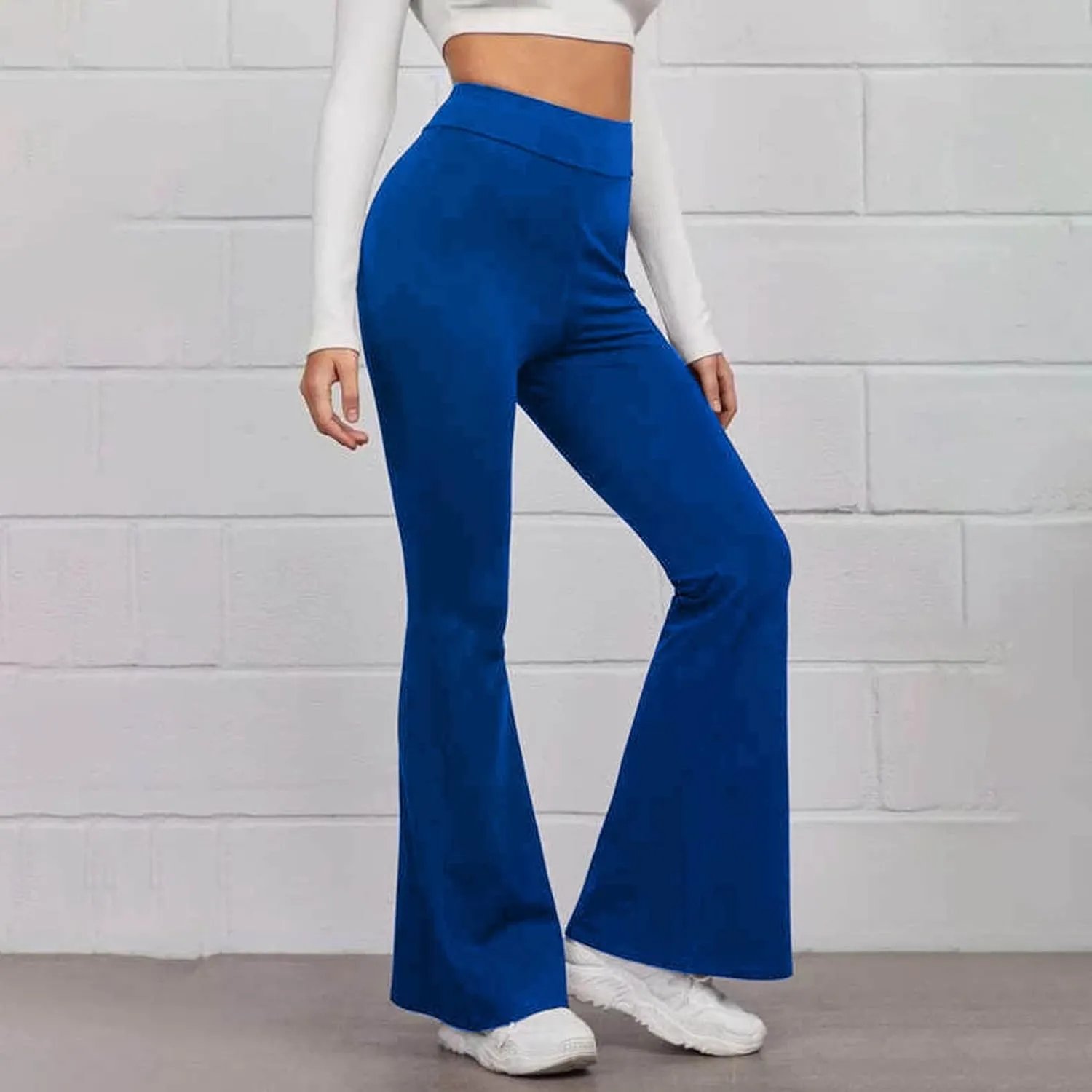 Flare Yoga Pants for Women Long Workout Legging Bell Bottom High Rise Stretch Bootcut Pull On Casual Lounge Trouser