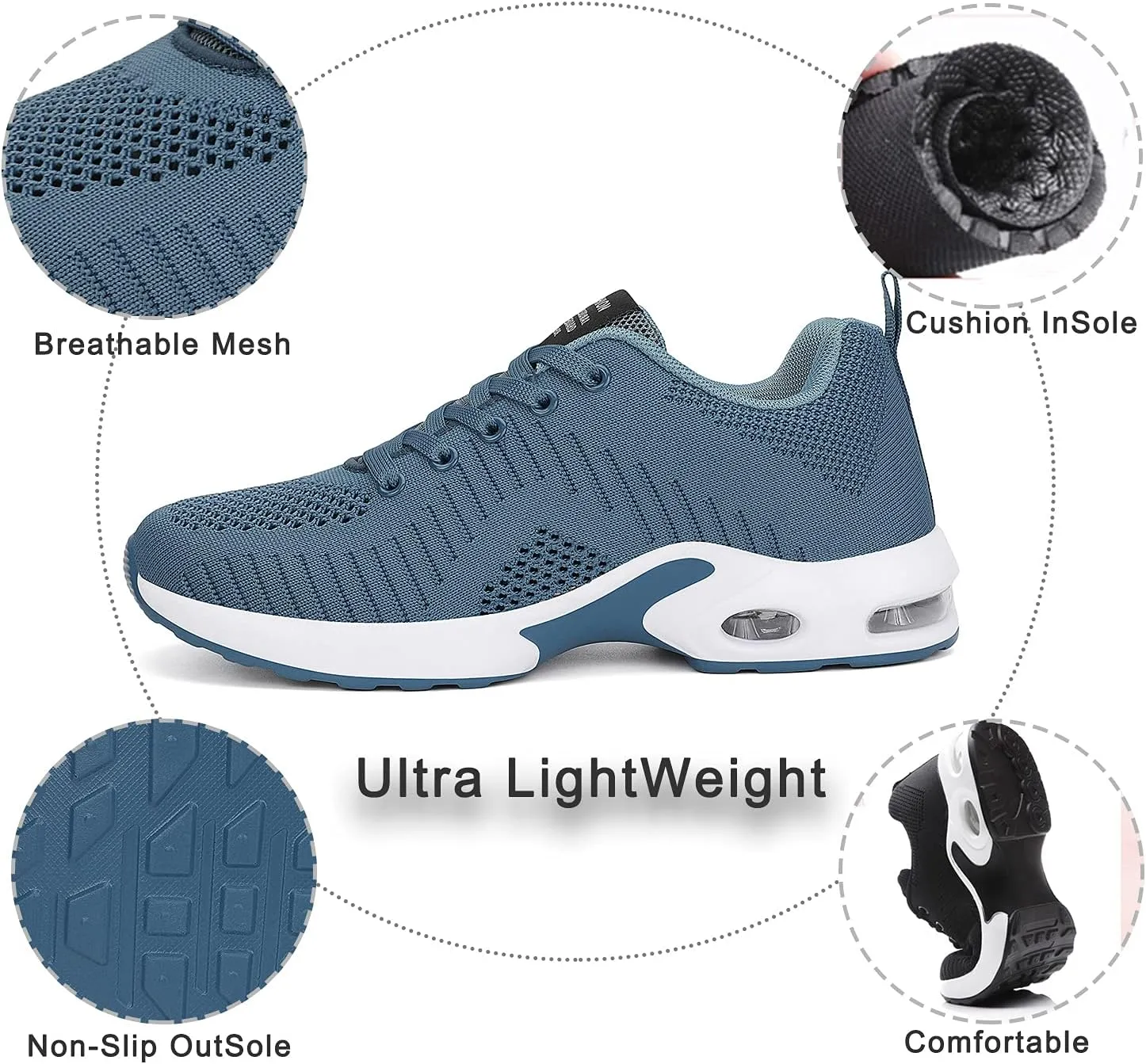 FLARUT Running Shoes Womens Lightweight Fashion Sport Sneakers Casual Walking Athletic Non Slip