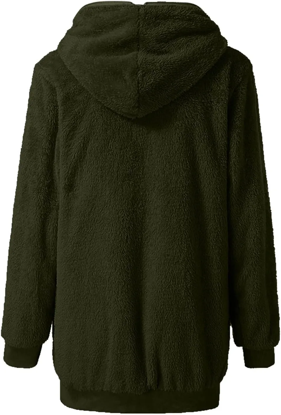 Fleece Jacket Women Sherpa Zip Up Long Sleeve Lapel Hoodies Faux Fur Coats Oversized Cardigan Sweaters Shaggy Outfits