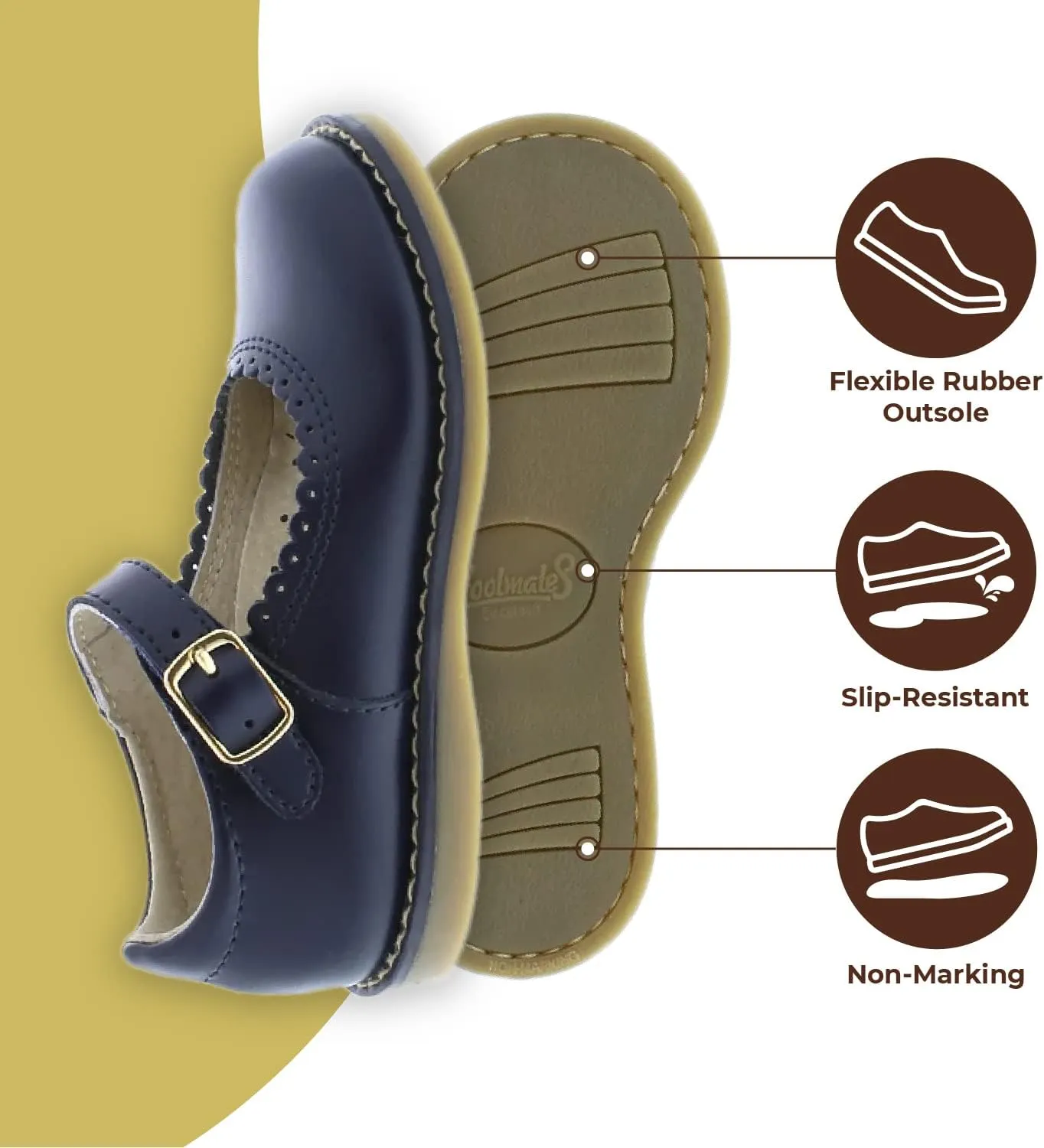 FOOTMATES Baby-Girl's Allie (Infant/Toddler/Little Kid) Mary Jane Flat