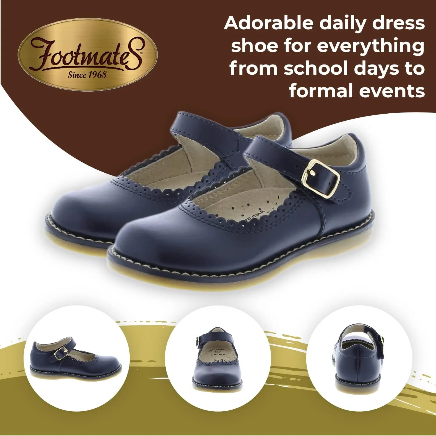 FOOTMATES Baby-Girl's Allie (Infant/Toddler/Little Kid) Mary Jane Flat