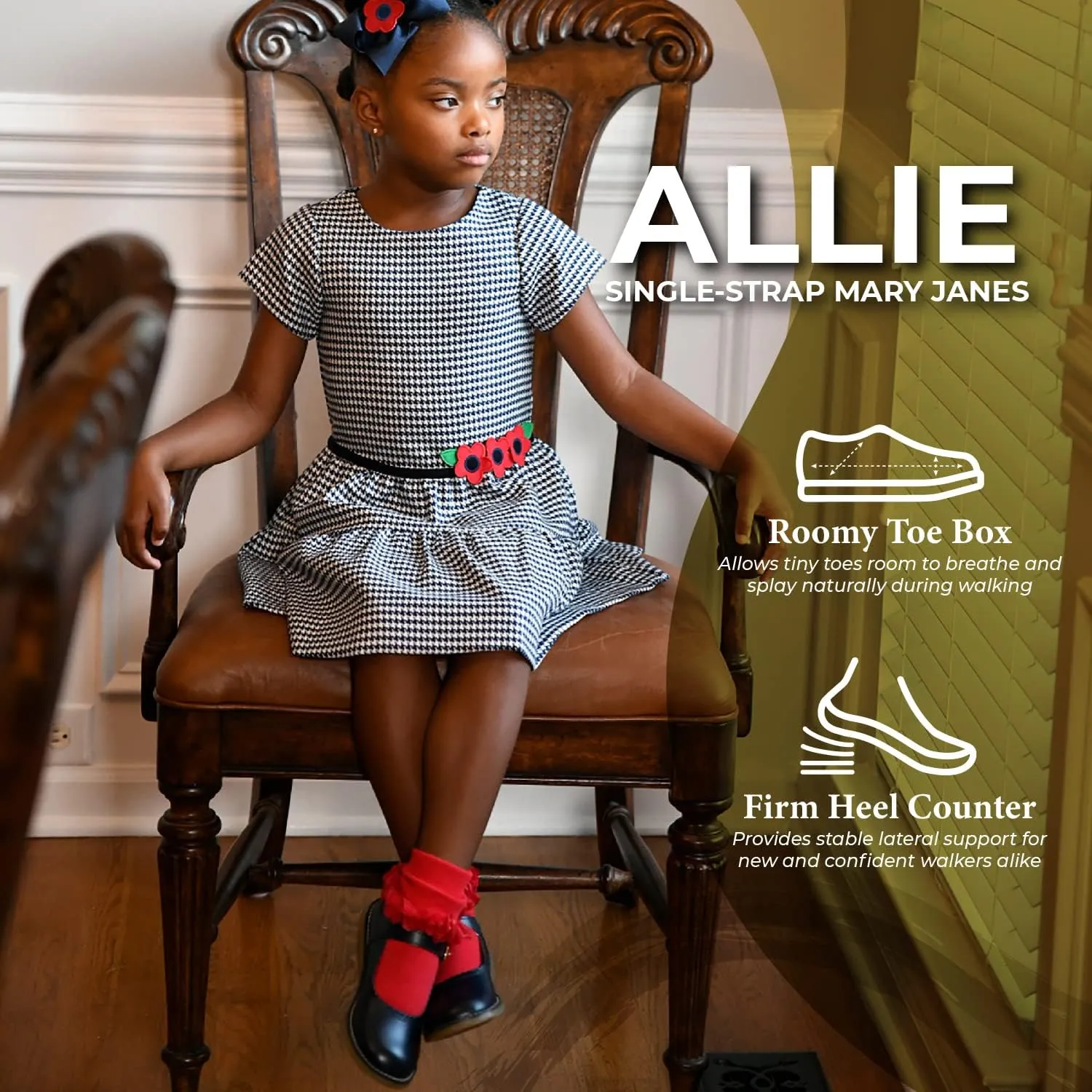 FOOTMATES Baby-Girl's Allie (Infant/Toddler/Little Kid) Mary Jane Flat