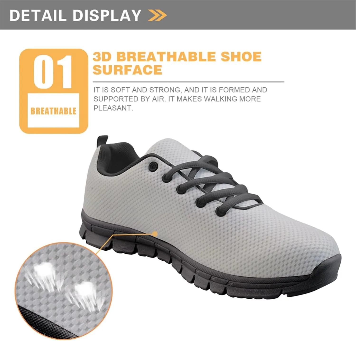Forchrinse Sunflower Women Running Walking Shoes,Breathable Fitness Shoes Athletic Sneaker Casual Travel Shoes