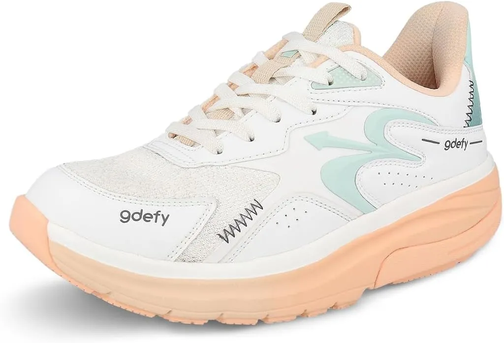 G-DEFY Energiya Womens Cross Trainer Shoe | Heel Support | VersoShock Technology for Pain Associated with Prolonged Standing or Walking | Arch Support | Diabetic Shoes | Wide Shoes | Free Orthotic