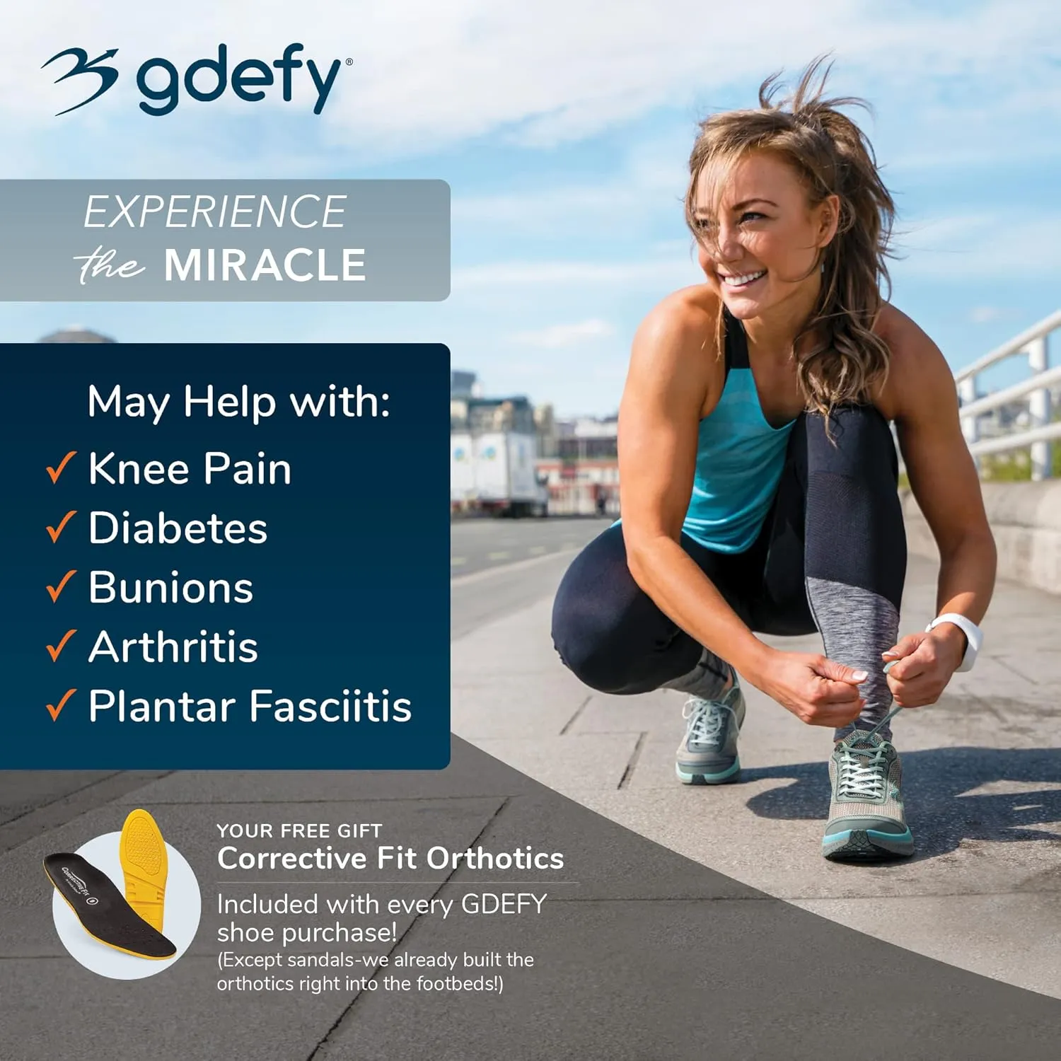 G-DEFY Mighty Walk Womens Orthopedic Walking Shoe | VersoShock Technology for Pain Associated with Running | Prolonged Standing | Arch Support | Diabetic Shoes | Wide Shoes | Free Custom Orthotic
