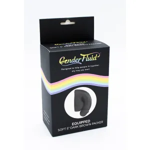 Gender Fluid 5' Equipped Soft Packer - Dark Brown
