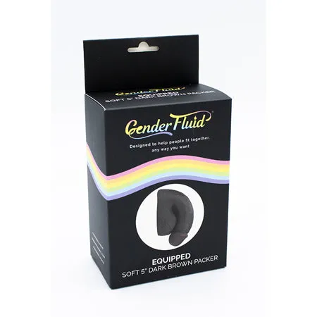 Gender Fluid 5' Equipped Soft Packer - Dark Brown