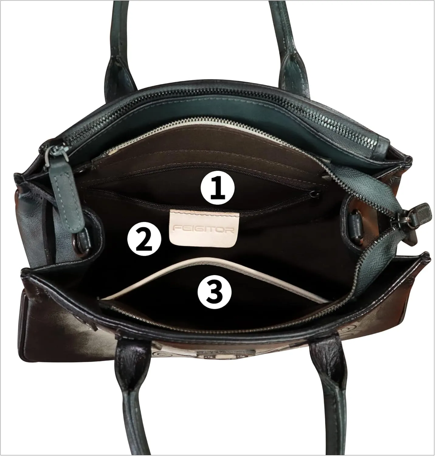 Genuine Leather Satchel for Women Hand Painted Leather Handbag Top Handle Bags Handmade Crossbody Purse Work Tote
