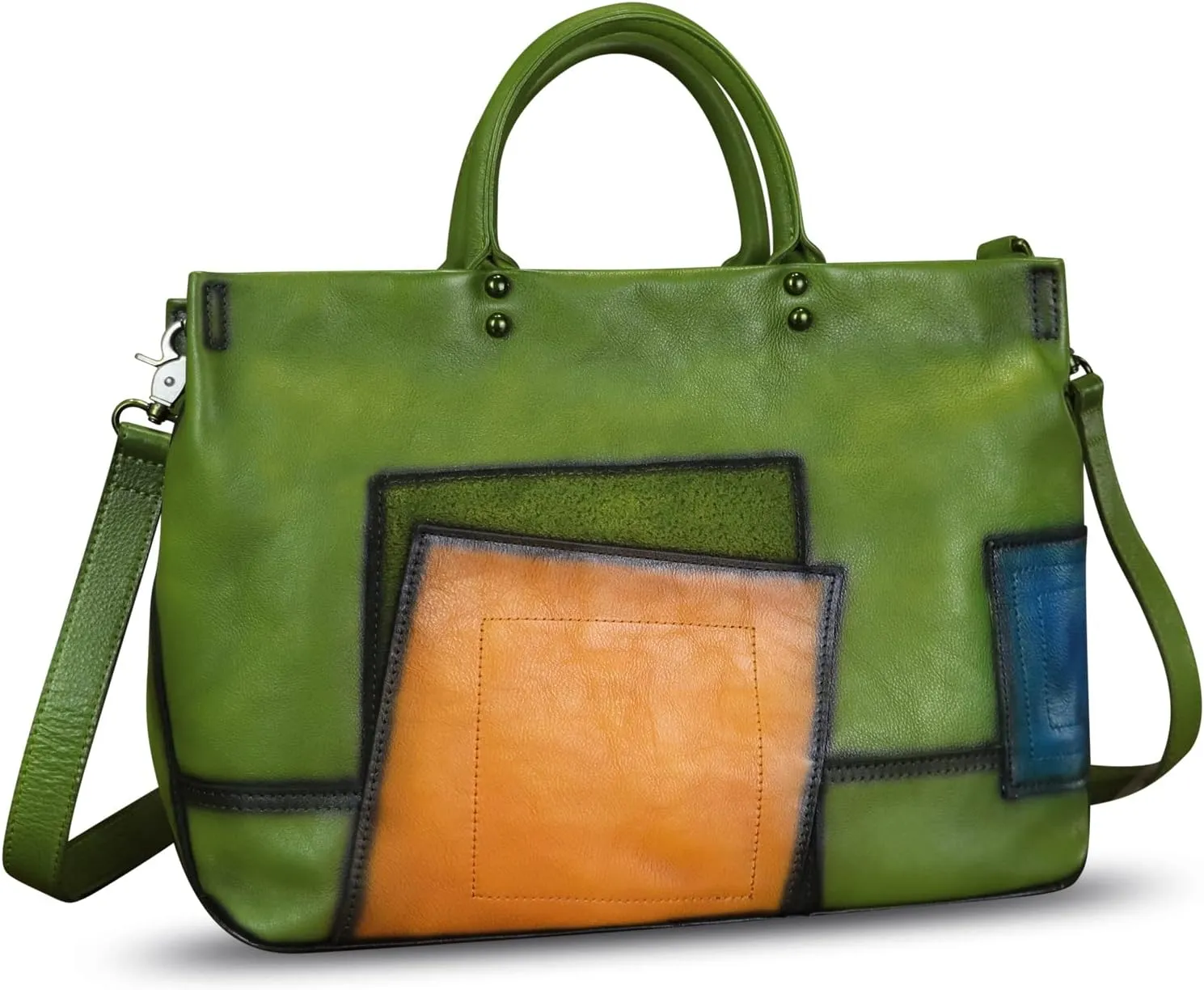 Genuine Leather Satchel for Women Leather Work Tote Bag Handbag Top Handle Bags Handmade Crossbody Handbag Purse
