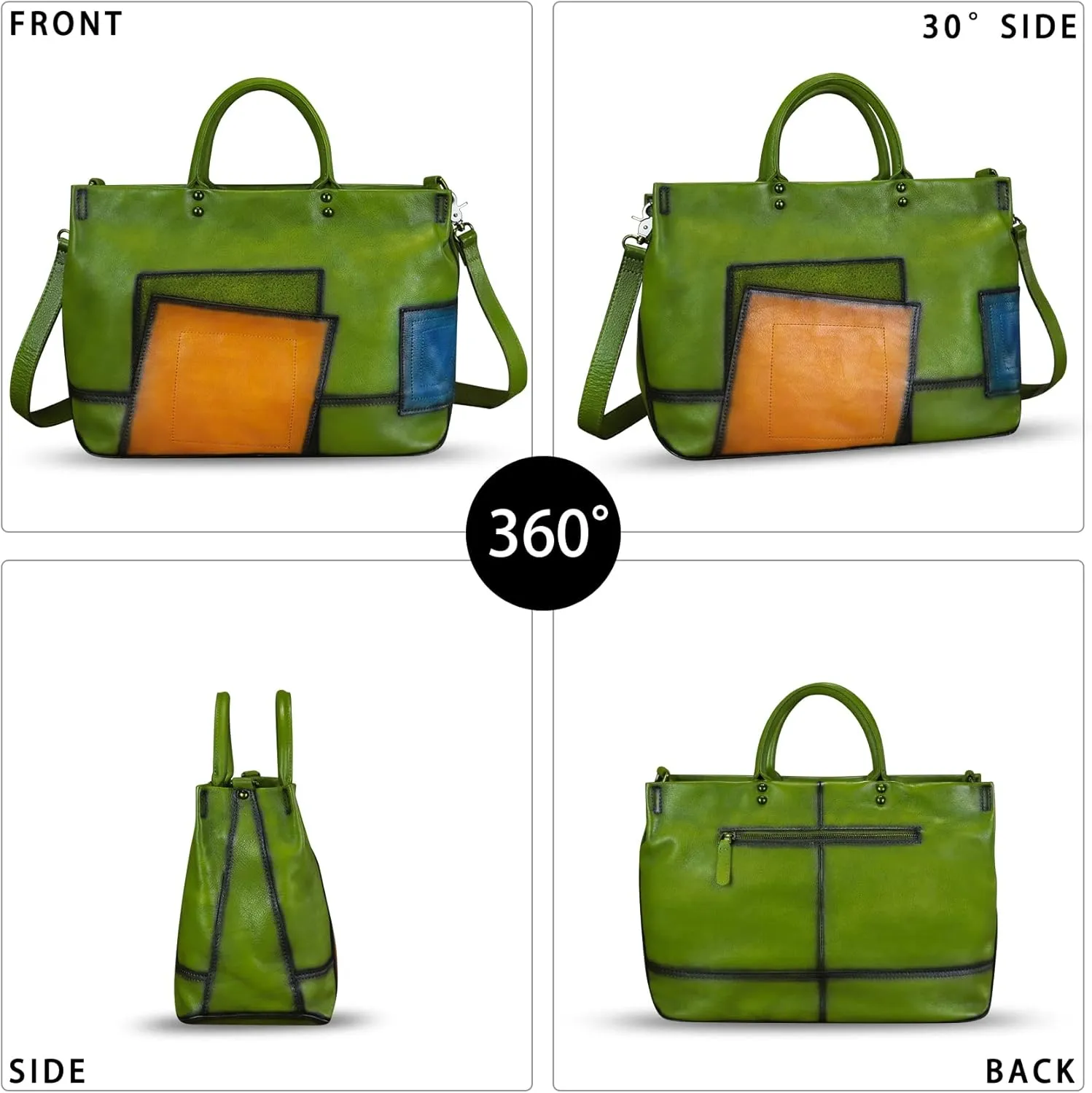 Genuine Leather Satchel for Women Leather Work Tote Bag Handbag Top Handle Bags Handmade Crossbody Handbag Purse