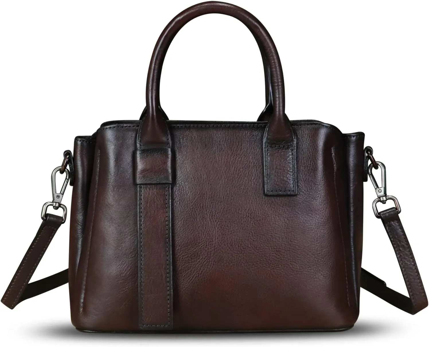 Genuine Leather Satchel for Women Top Handle Bags Handmade Purse Vintage Crossbody Handbags Retro Leather Hobo Bag