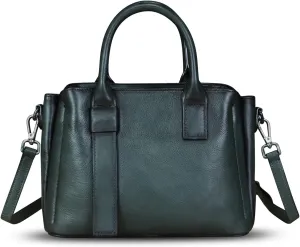 Genuine Leather Satchel for Women Top Handle Bags Handmade Purse Vintage Crossbody Handbags Retro Leather Hobo Bag