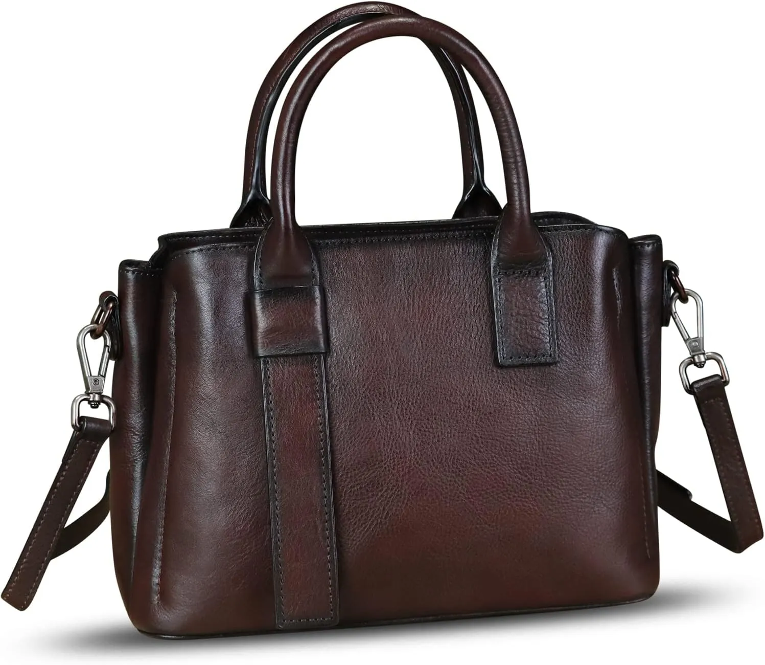 Genuine Leather Satchel for Women Top Handle Bags Handmade Purse Vintage Crossbody Handbags Retro Leather Hobo Bag