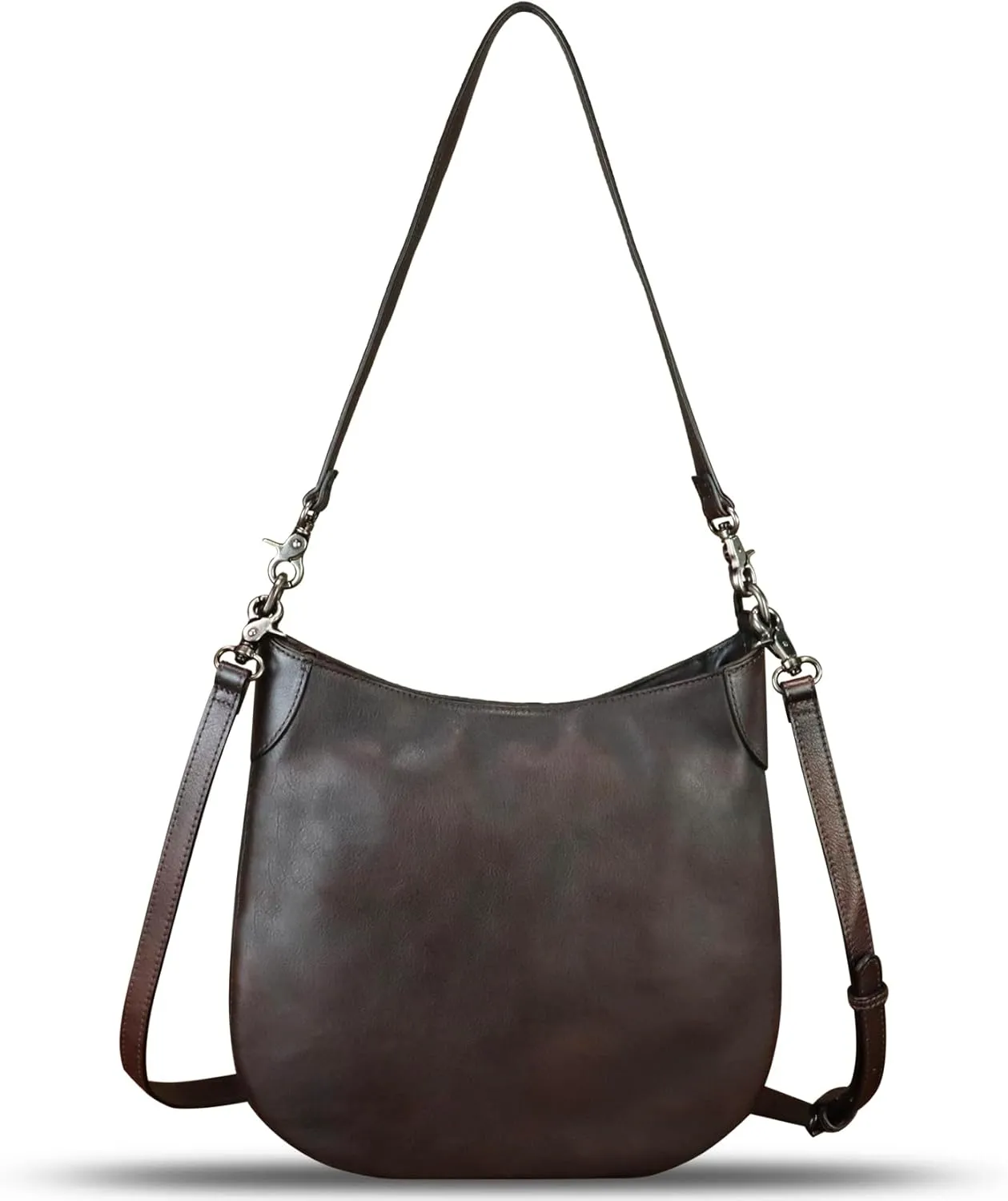 Genuine Leather Shoulder Bag for Women Satchel Handbag Retro Top Handle Bags Handmade Purse Crossbody Purse