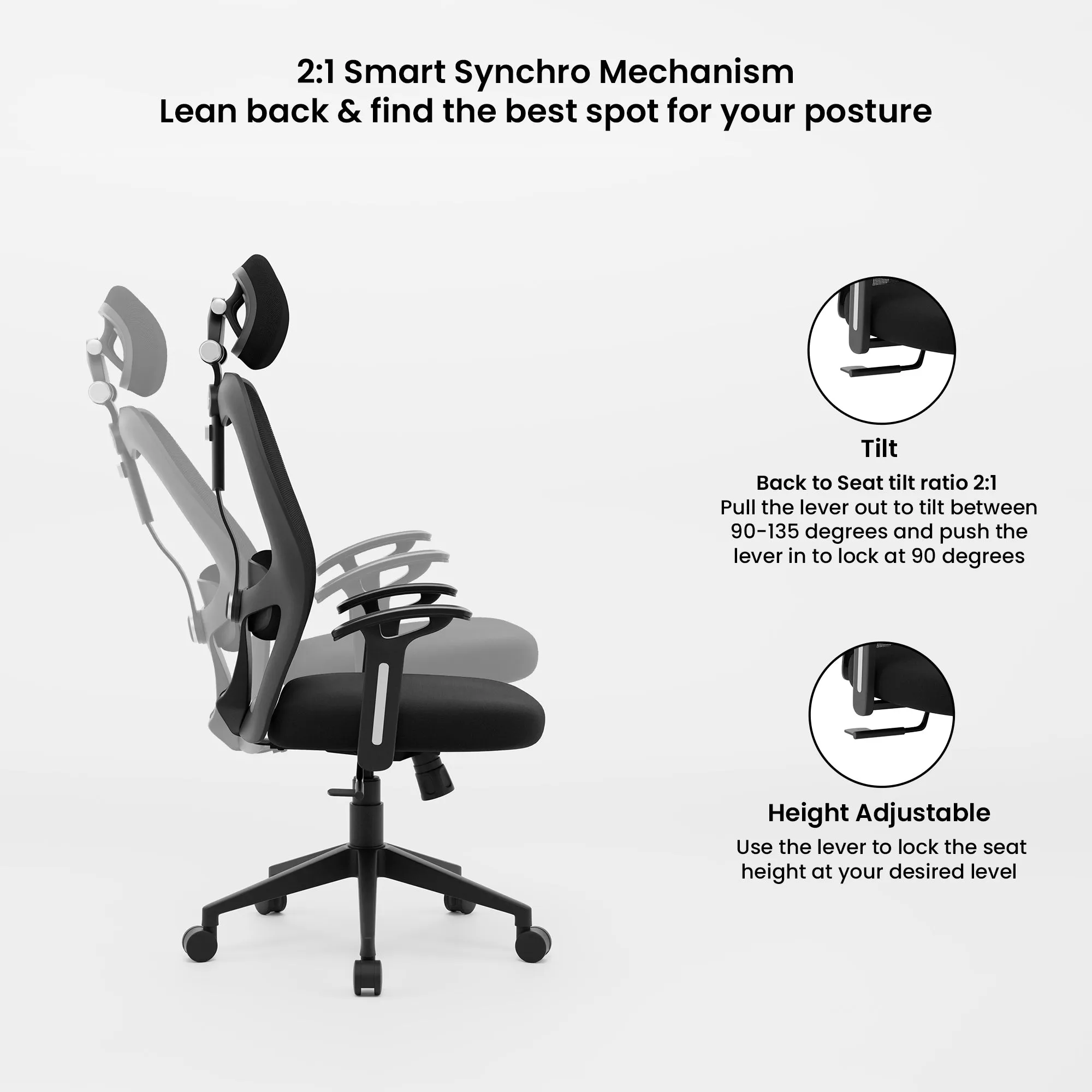 Green Soul Yoga High Back Mesh Office Chair