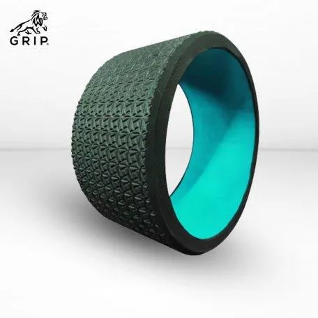 Grip Yoga Wheel - A Perfect Prop For Any Level Of Yoga Enthusiast, Help Stretch And Massage The Thoracic And Lumbar Region Muscles Improving Strength, Flexibility, And Balance, High Quality; 13 Inches Diameter | Green Color