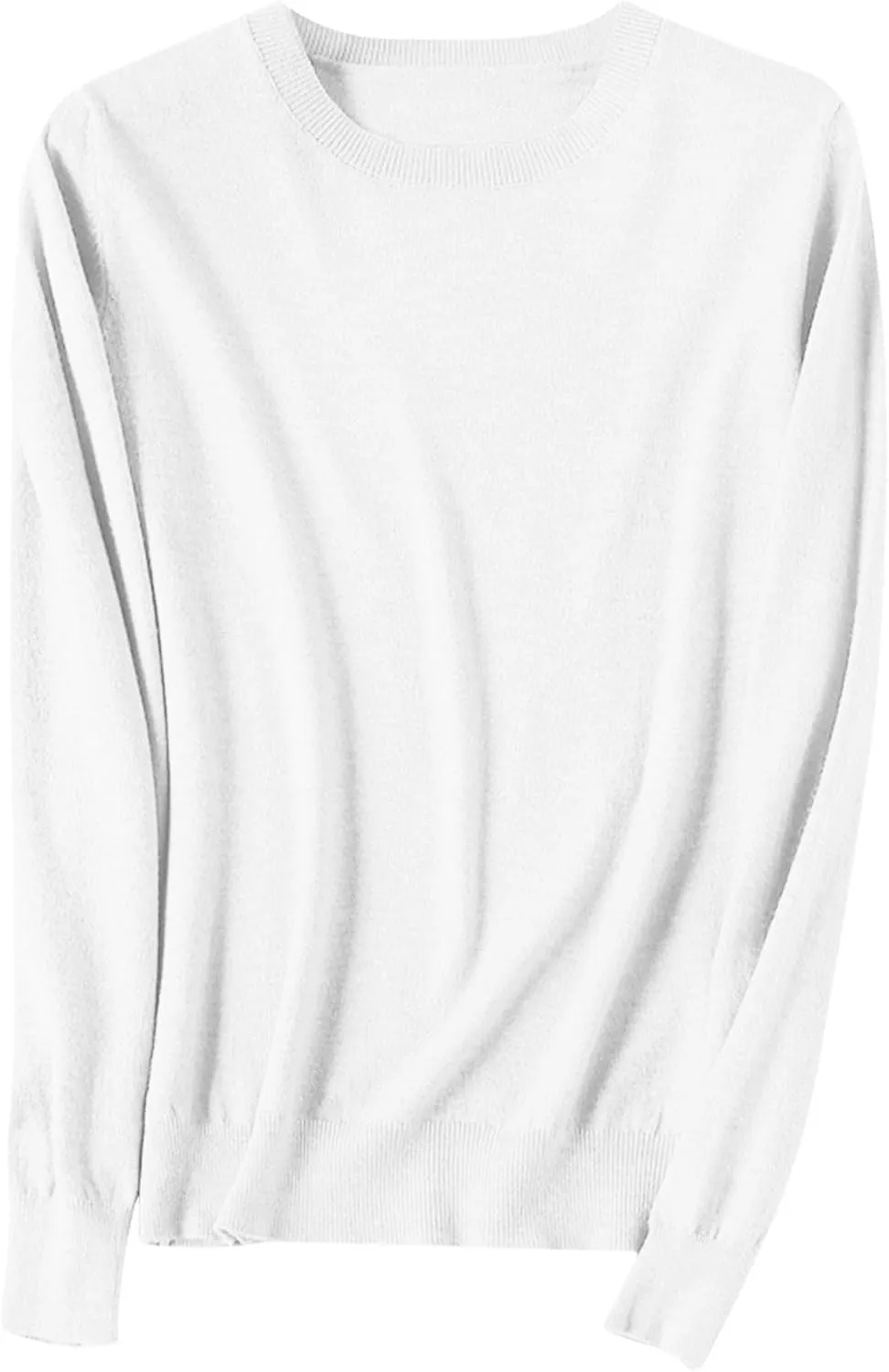 Gumipy Women Cashmere Sweater Crewneck Long Sleeve Oversized Sweaters Soft Knit Cashmere Sweaters Trendy Tunic Sweaters
