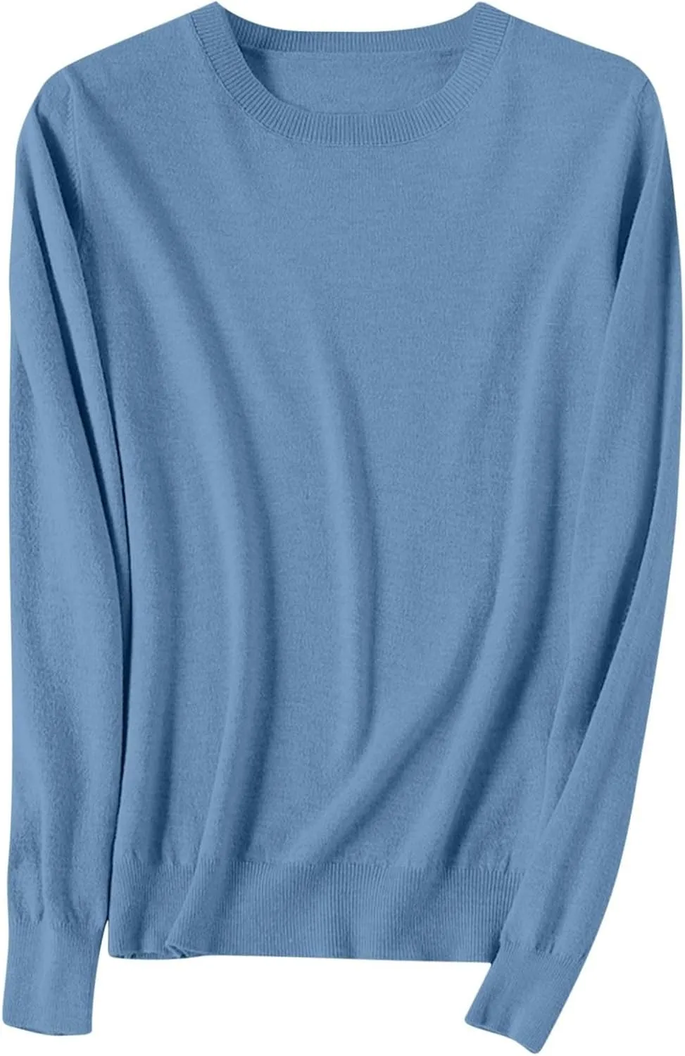 Gumipy Women Cashmere Sweater Crewneck Long Sleeve Oversized Sweaters Soft Knit Cashmere Sweaters Trendy Tunic Sweaters